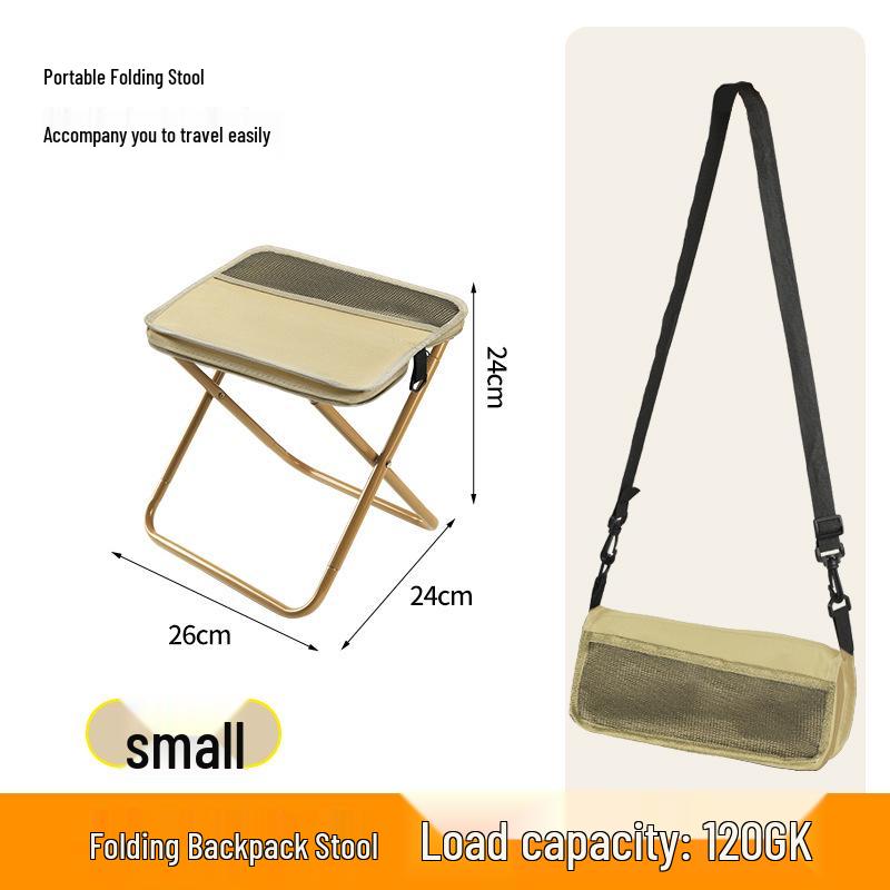 Multifunctional Portable Folding Stool: Outdoor Crossbody Bag, Clutch, Travel Chair for Camping, Fishing, and High-Speed Rail Queue.