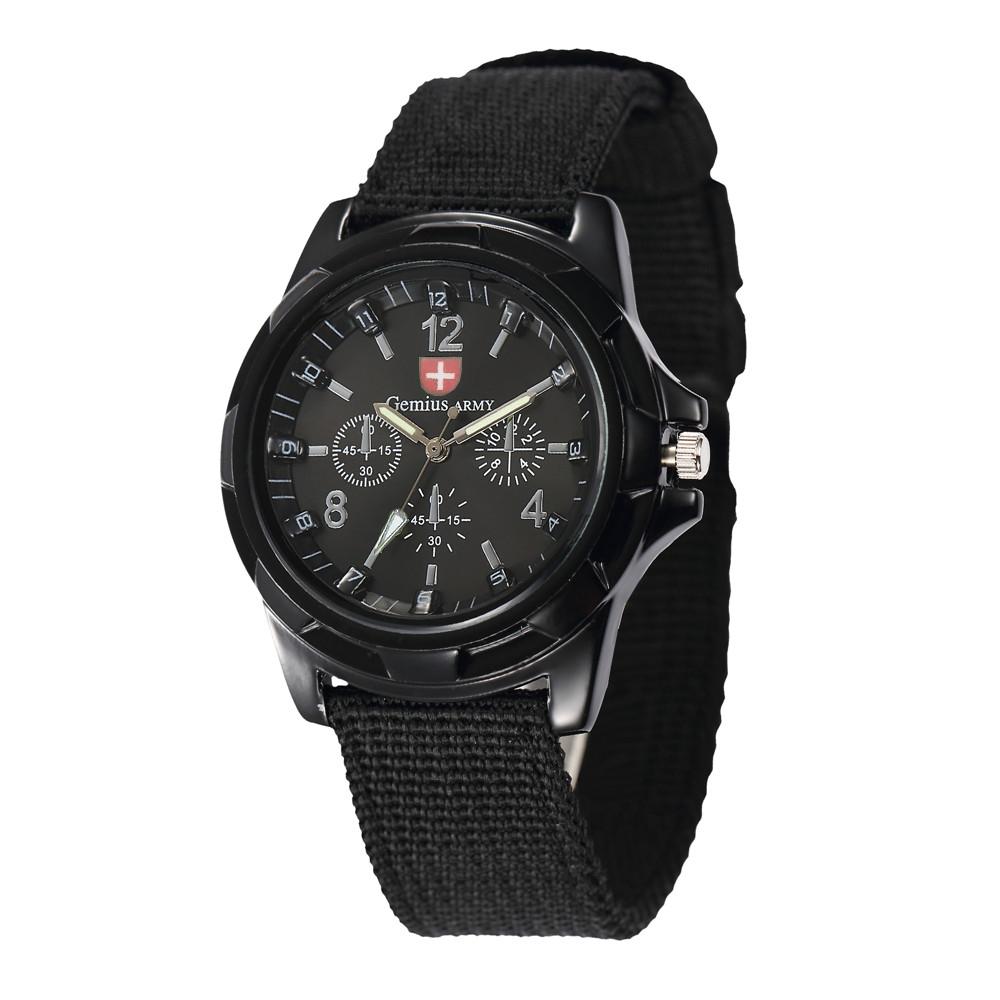Watches Men Top Casual Military Quartz Sport Wristwatch Soft Nylon Band Male Clock Watch relogio masculino