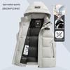XueZhongFei Men's Detachable Hood Goose Down Vest