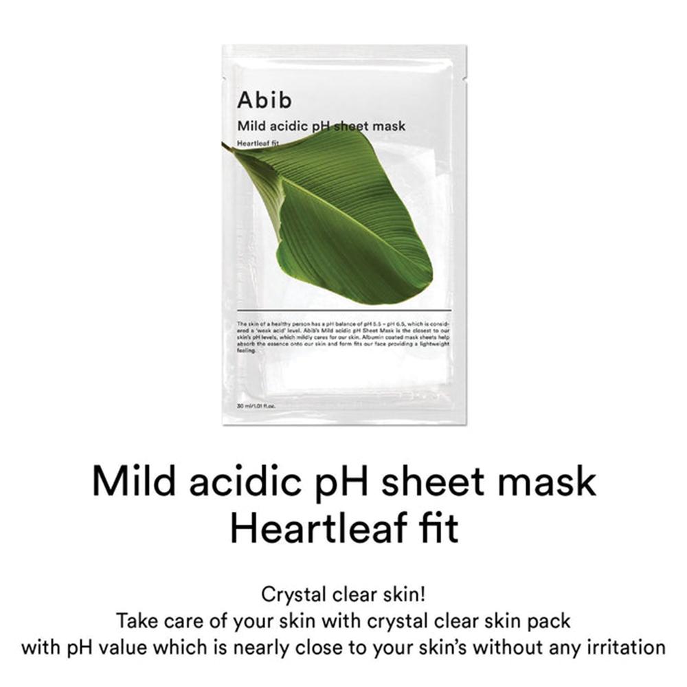 10pcs_[ABIB] Mild Acidic pH Sheet Mask (Heartleaf Fit)