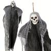 1pcs Lofytain Halloween Hanging Ghost Skull Skeleton Gauze Scary Props for Haunted House Outdoor Yard Garden Horror Decoration