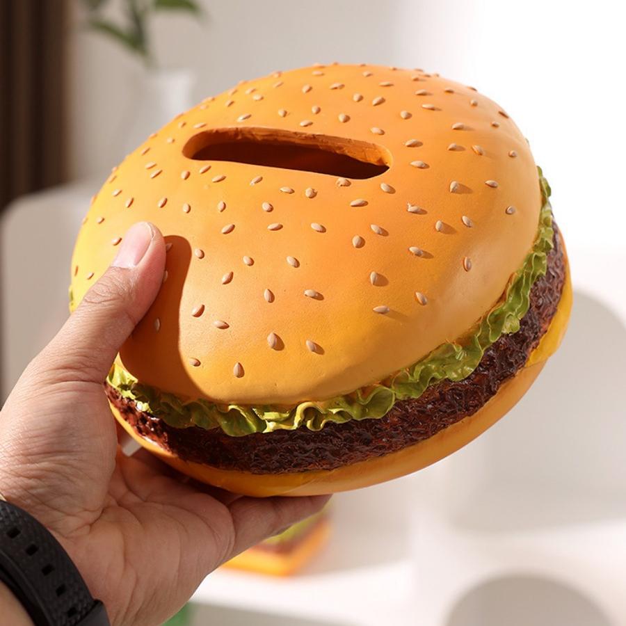 1 Stück Hamburger Taschentuchhalter, Kreative Taschentuchbox, Gesichtstuch-Organizer, Taschentuchbox-Organizer zur Heimdekoration