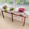 Adjustable Height Wooden Window Sill Flower Stand Wide Balcony Plant Shelf Narrow-Top Home Decor Flower Rack