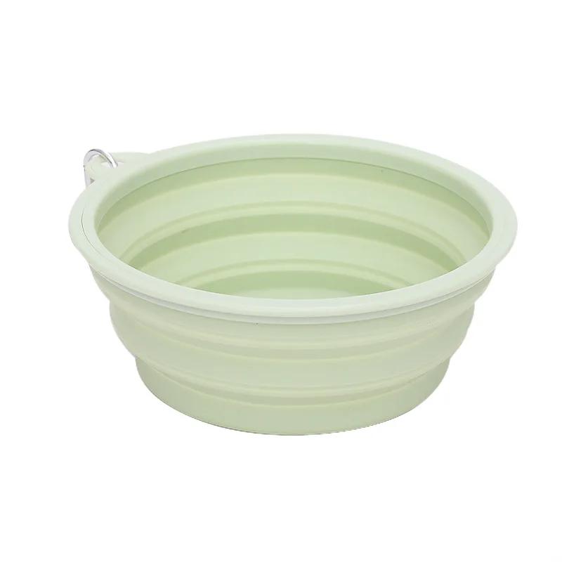 

Dog Feeders Folding Silicone Bowl Outdoor Travel Foldable Portable Cat Dog Food Water Container Feeding Tray Bowl Pet Supplies S-350ML