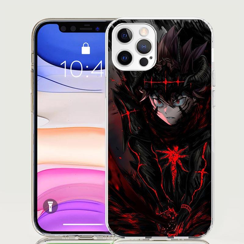 Black C-Clovers Anime Phone Case For iPhone 17 Air 16 15 Plus 11 14 Pro Max 13 Mini 12 7 8 + SE Pattern Art Customized Cover 17