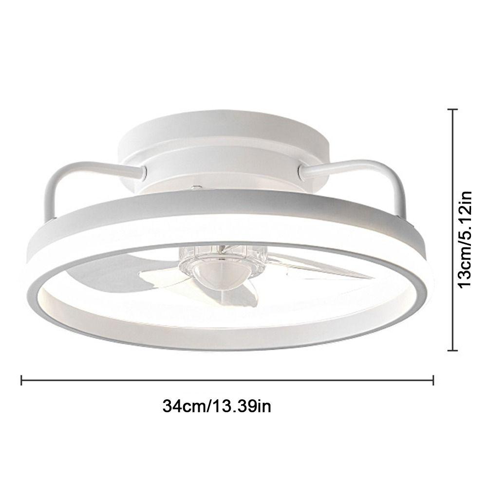 Stepless Dimming Ceiling Lamp 2 in 1 Electric Cordless Fan Creative Ceiling Fan  Office