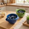 Grapes Washing Bowl Ceramic Berry with Drain Holes, Self Spinning Fruit Easy Clean Strainer Vegetable Washer, Swirling Rinsing Colander for