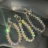 With Dog Crystal Bead Phone Strap Wrist Chain Mobile Phone Lanyard Cell Phone Chain  New Year Gift