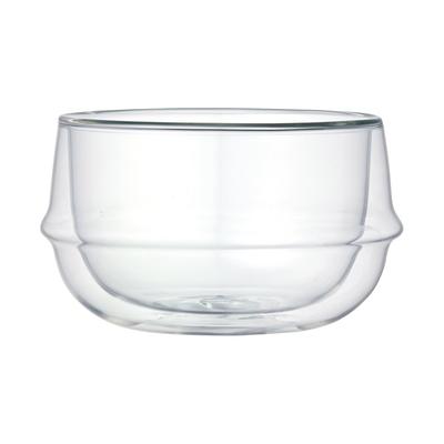 KRONOS Doppelwandige Suppenschüssel, 330 ml, hitzebeständiges Glas, sicheres Geschenk, 23110, mikrowellen- und spülmaschinenfest