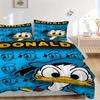 Set Biancheria da Letto a Fumetti con Paperino 3 Pezzi Include 1 Copripiumino e 2 Federe, Biancheria da Letto Confortevole W005