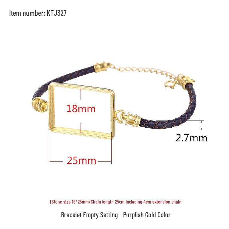 

Браслет зі шкіри та стерлінгового срібла 925 проби з квадратними інкрустаціями бірюзи та бурштину S925 Silver