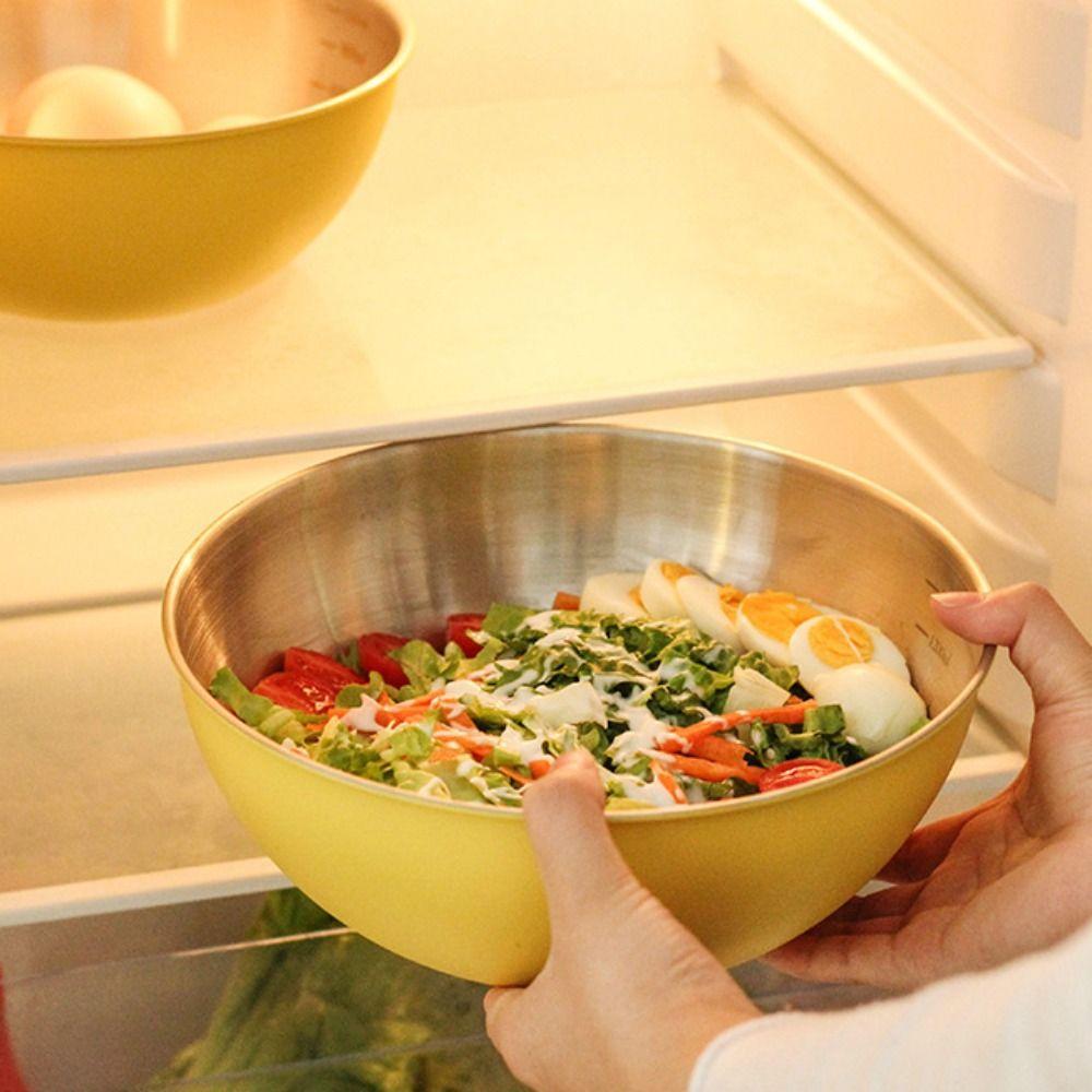 with Scale Vegetable Storage Bowls Korean Egg Beating Bowl Salad Mixing Bowl  Baking