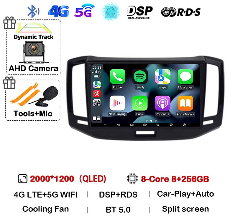 Android 14 Auto CarPlay WiFi+4G Autoradio GPS Für Chery E3 2013 2014 2015 2016 2017 Multimedia Video Player 360 Kamera Head Unit