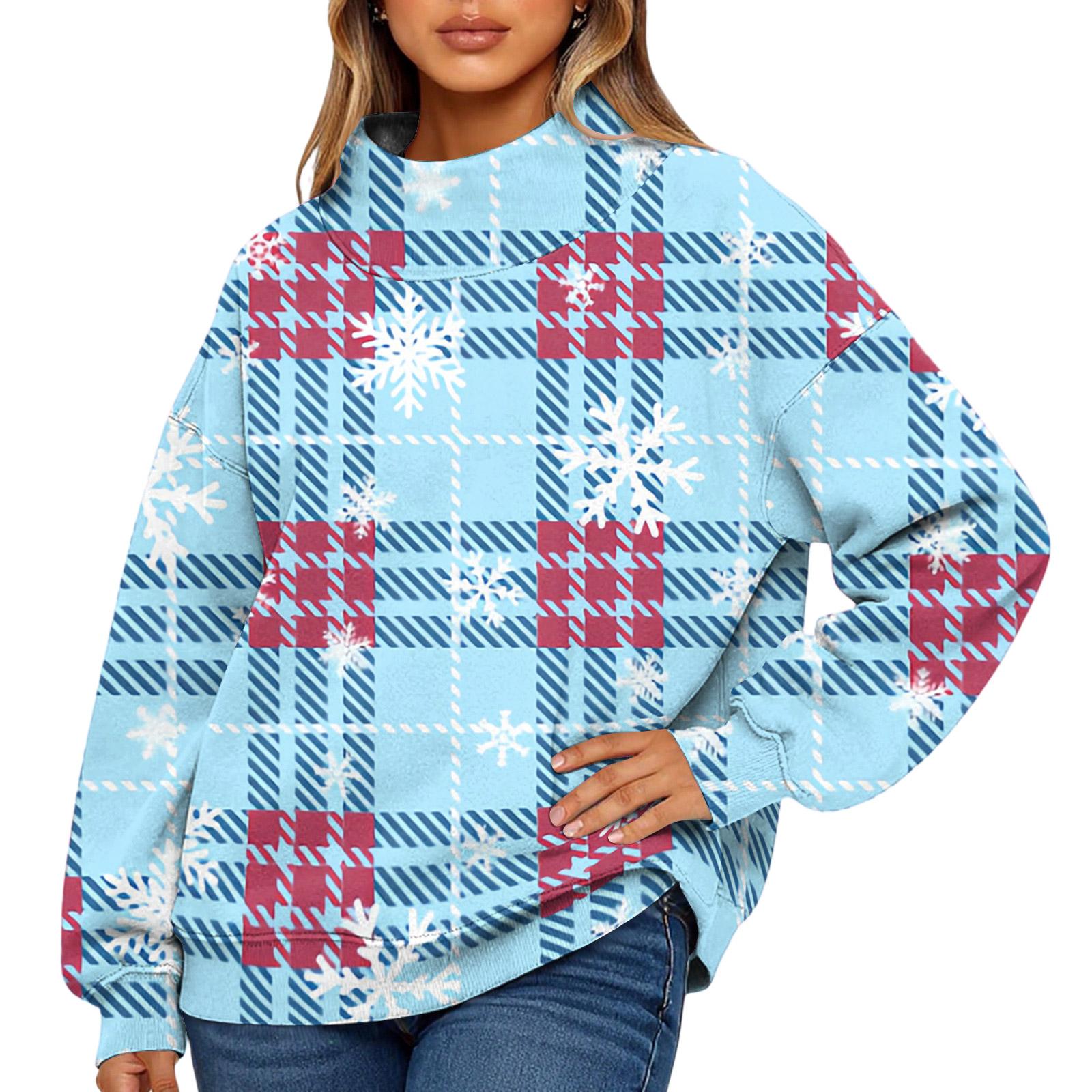 

Женский модный свитшот с длинными рукавами и высоким воротом с принтом XL арбуз красный