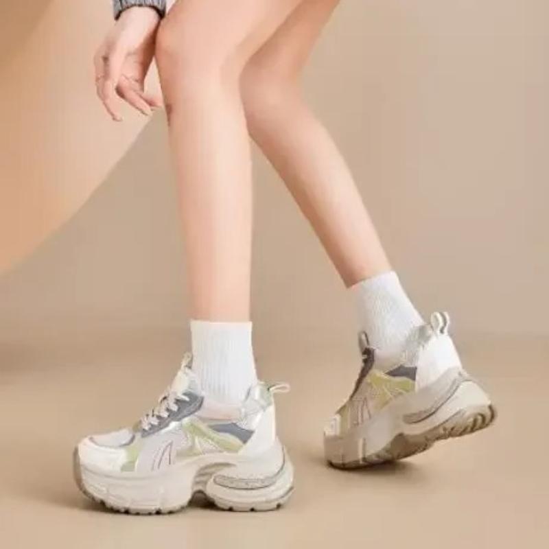 Fashion 9.5CM Women Summer Air Mesh Microfiber Platform Wedge Slides Shoes Sandals Breathable Mules Shoes Fashion Women Chunky Sneakers
