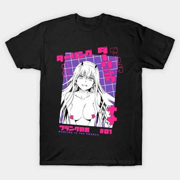 Zero Two Waifu Shirt Anime Darling In The Franxx Waifu Senpai Black Tshirt V1 S