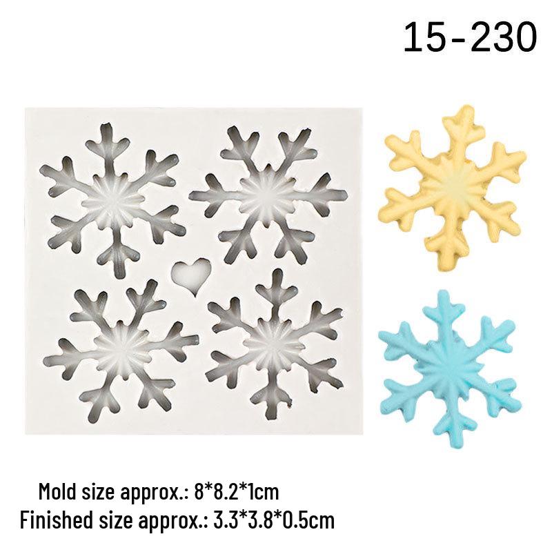 

Набор из 4 предметов: рождественские формы для мастики и шоколада в виде снежинок для выпечки своими руками серый