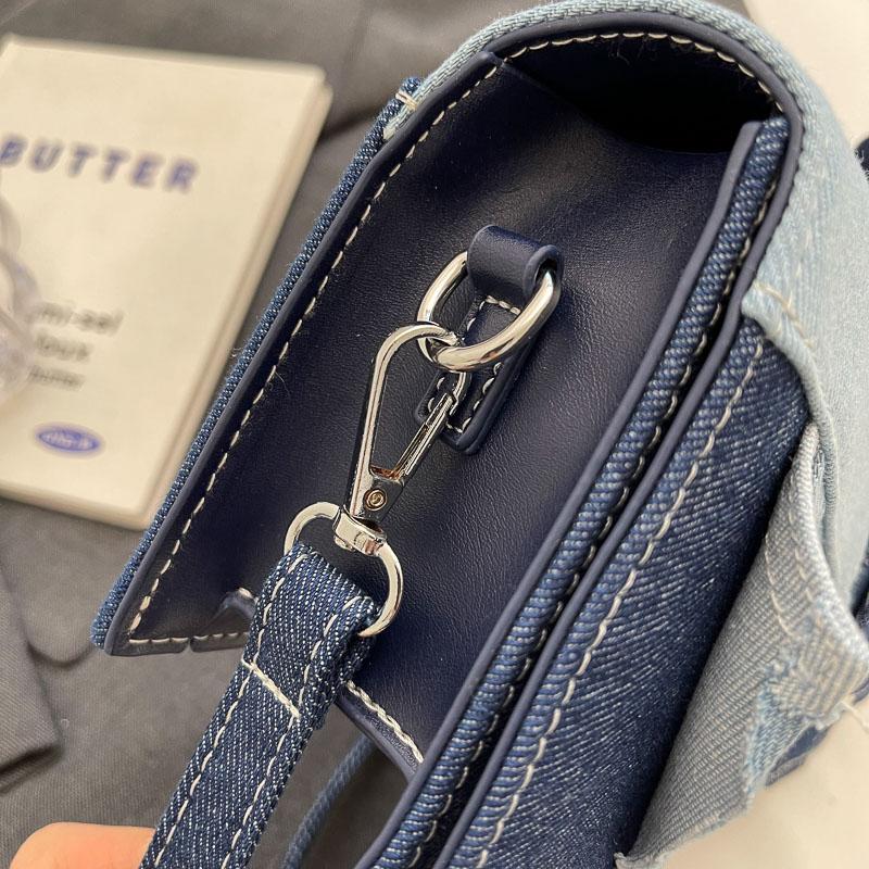 Denim Handbag Women's Crossbody Bag Fashionable Shoulder Commuter Small Square Bag