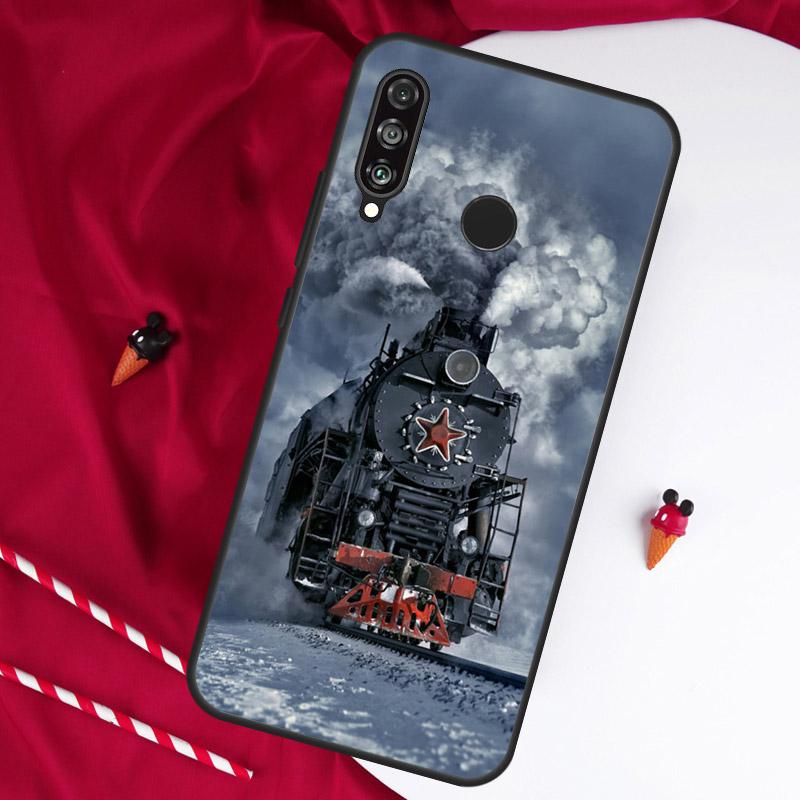 Classic Steam Train Railway For Huawei Nova Y90 Y70 Y60 Y72 Y73 Y61 Y91 7i 8i 11i 12i 12s 9 10 SE P20 P30 P40 Lite Case