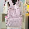 New High-value Japanese Ins Large-capacity High School Backpack Campus Backpack Polka Dot Women's Schoolbag Computer Bag