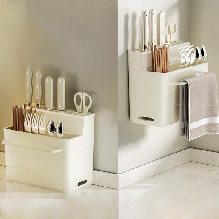 Wielofunkcyjny stojak na noże, półka na nóż kuchenny, stojak na ścianę, blat kuchenny, nóż do warzyw, nóż do mięsa, uchwyt na nóż