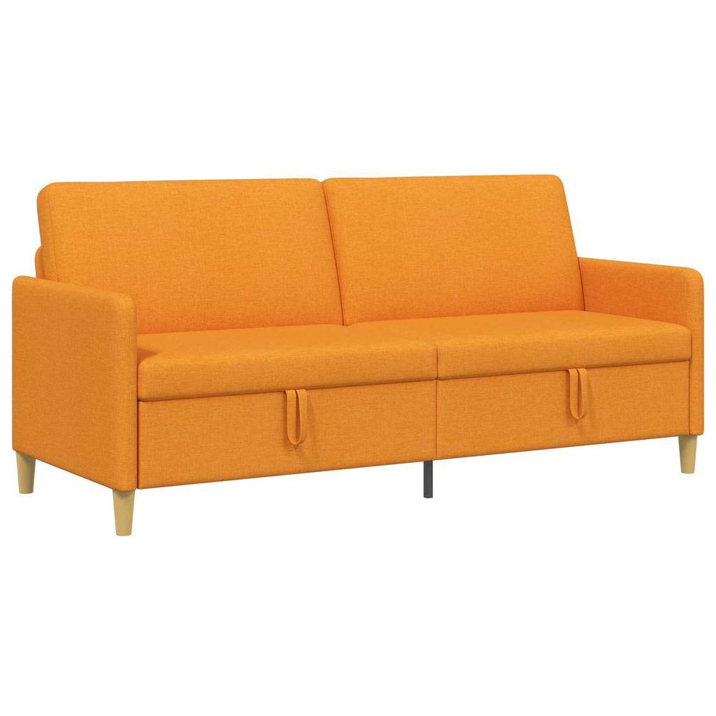 Storage Sofa In Dark Yellow 192 X 78 X 87 Cm Polyester