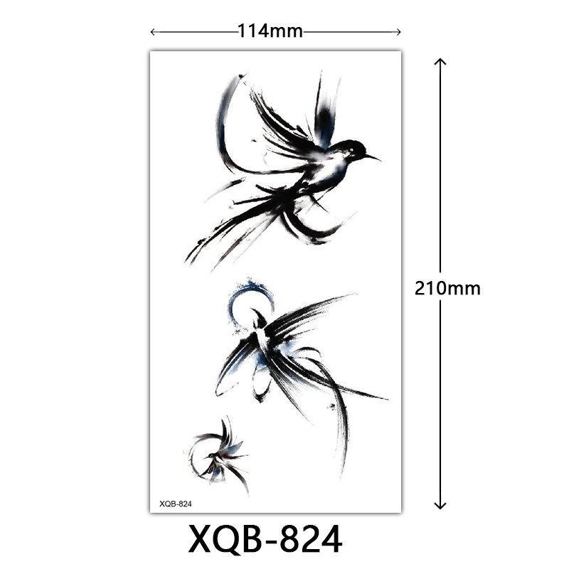 Small Full Arm Tattoo Sticker, Flower Letters, Plain Flower Tattoo Sticker Tattoo
