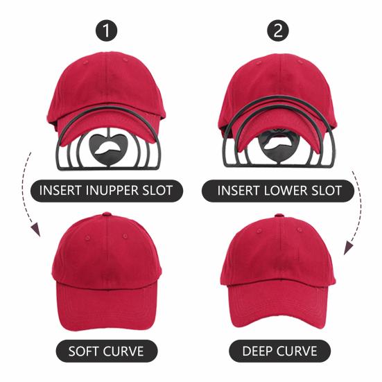 Hat Brim Bender Simple Operation Minimalistic Trace-less Sturdy Easy to Store Modeling Solid Color Hat Brim Curve Shape Bender Home Supplies