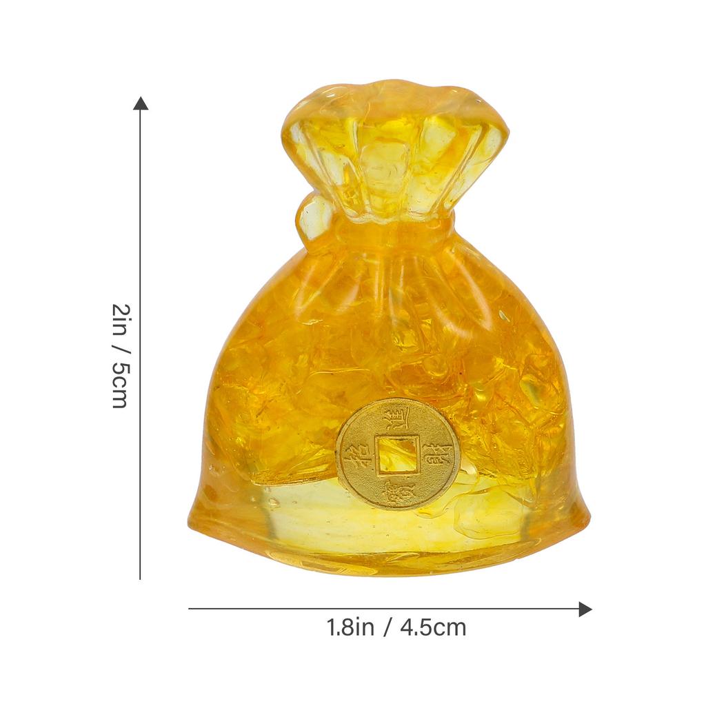 Handmade Money Bag Shape Adornment Resin Craft Decorative Money Bag Desktop Ornament Creative Chic Office Home Desktop