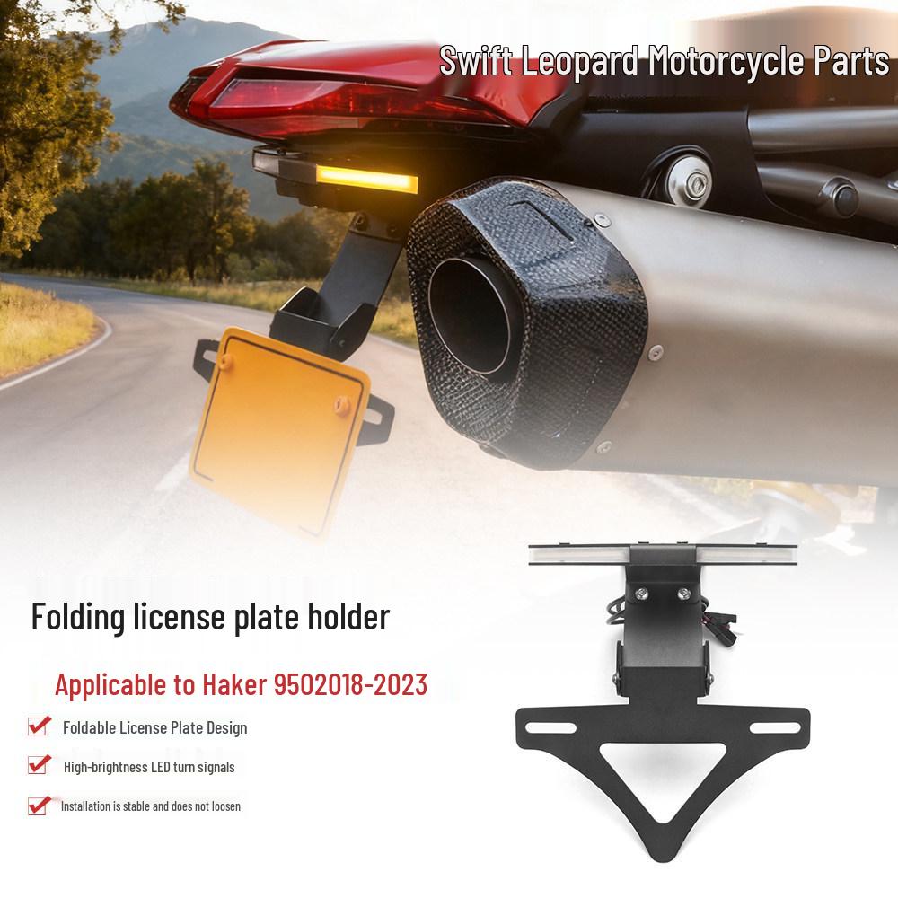 Ducati Hypermotard 950 Modified Tail License Holder with Turn Signals & Folding Brake Light