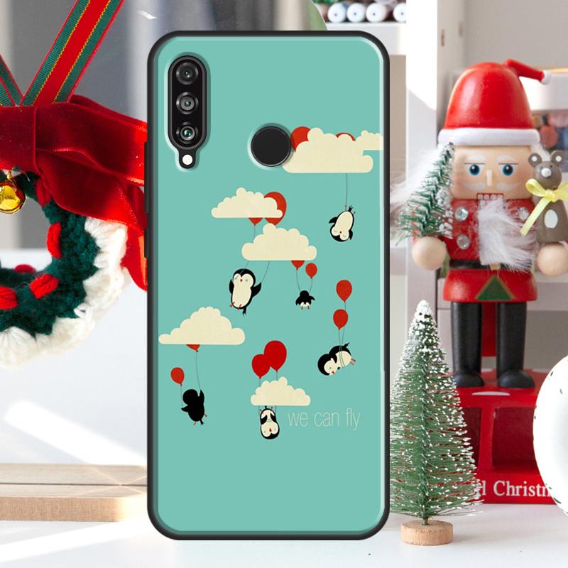 Cute Penguin Pattern For Huawei Nova Y73 Y60 Y70 Y90 Y72 Y61 Y91 7i 8i 11i 12i 12s 9 10 SE P20 P30 P40 Lite Case