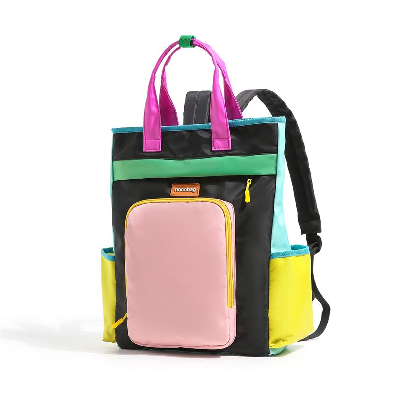 Contrast Color Backpack Student Schoolbag Outdoor Lightweight Backpack