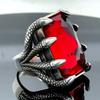 New Retro Exaggerated Magic Claw Zircon Ring, European and American Men's Punk Ring