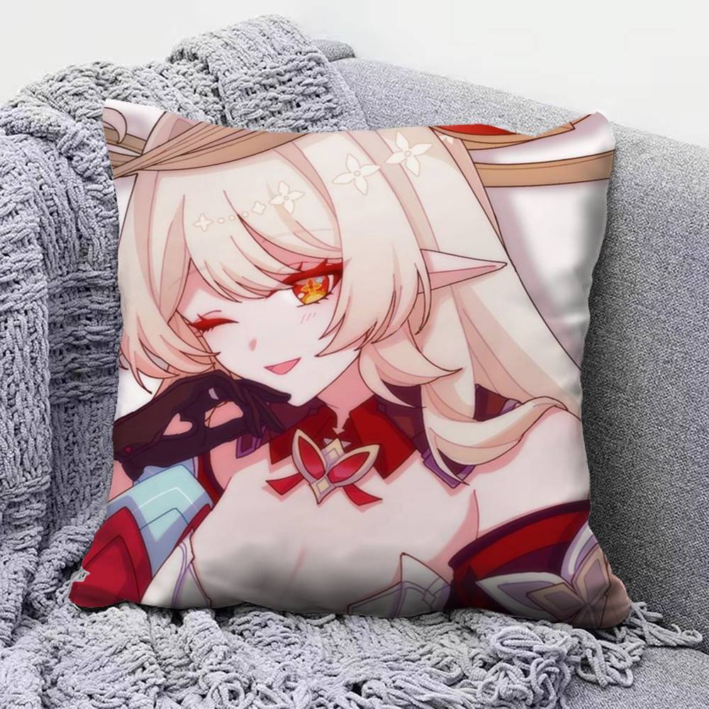 Genshin Impact Alice Pillow Covers Home Sofa Cushion Covers and Aecorative Custom