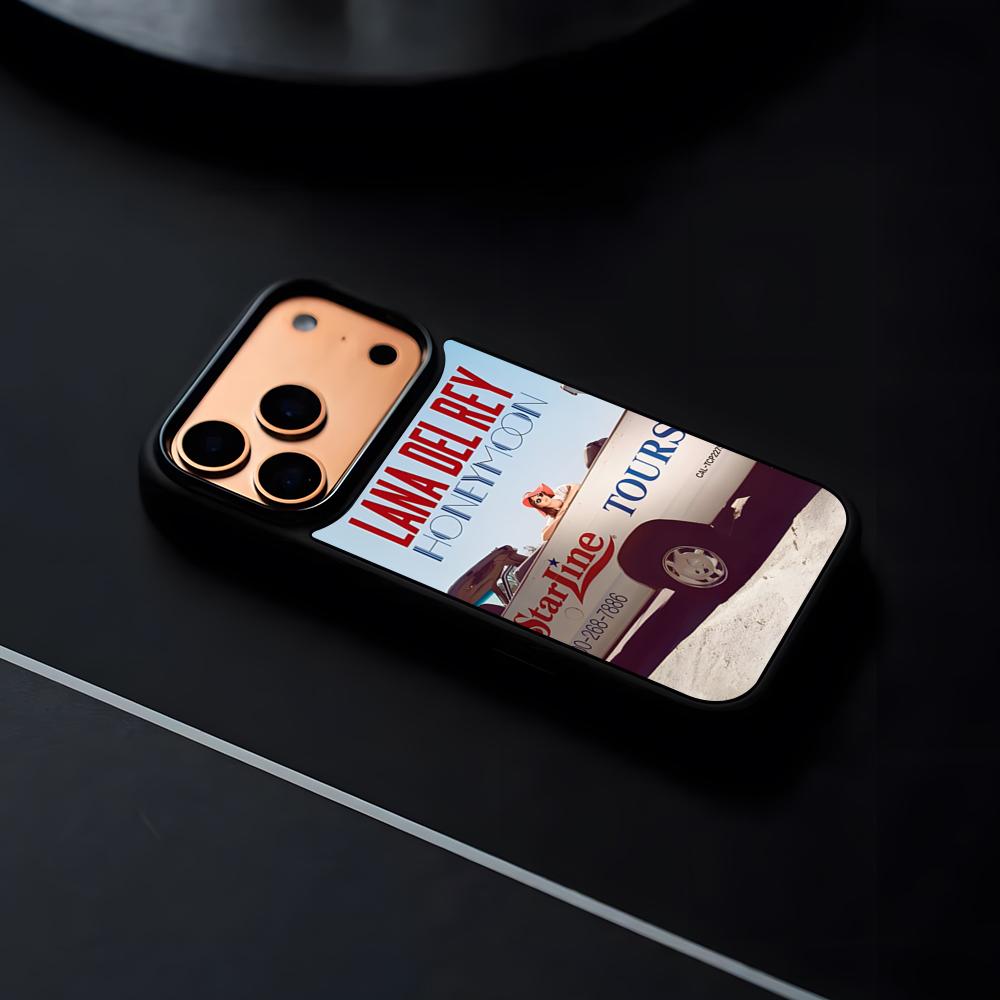 Lana Del Rey LDR Singer Phone Case For IPhone 17 16 15 14 13 12 Pro Max Plus Black Frame Hard Shell