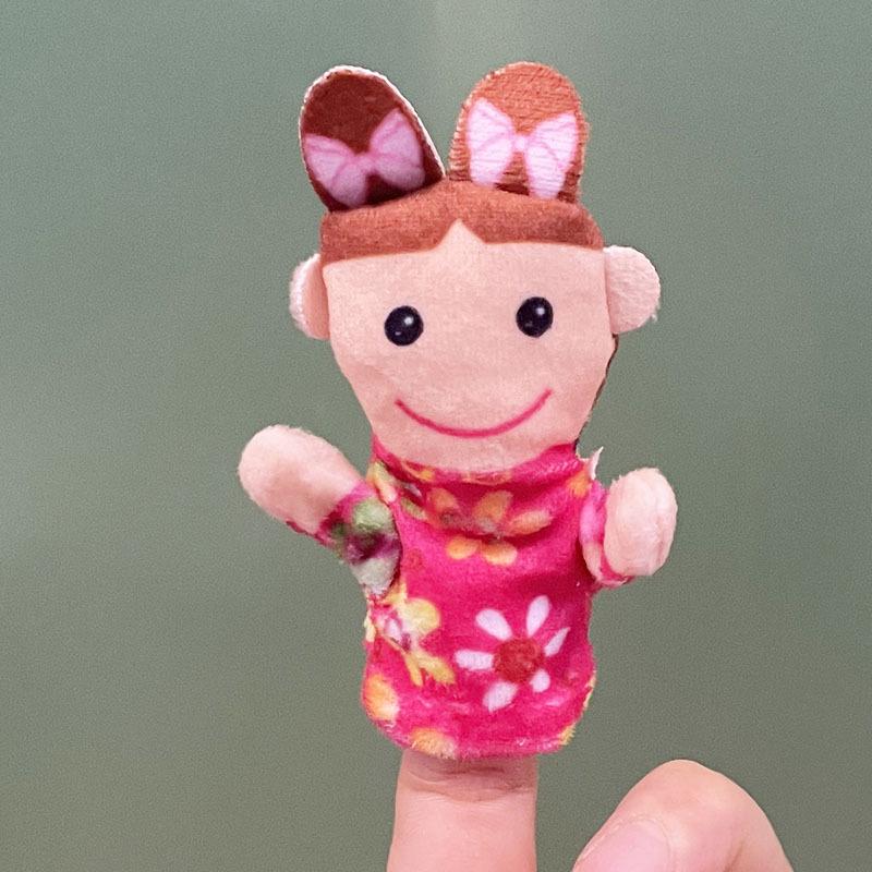 

Милый мультяшный набор пальчиковых кукол-животных - плюшевые куклы «Мышь и кролик» About 8cm