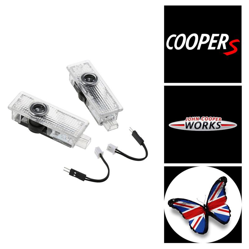 

2pcs/set Car Door Welcome Logo Light Projector Ghost Shadow Puddle Lamp for Cooper R55 R56 R57 R58 R59 R60
