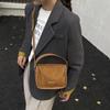 Elegant Faux Suede Leather Shoulder Bag Solid Color Lightweight Pillow Bag Adjustable Strap Women's Handbag Casual Use