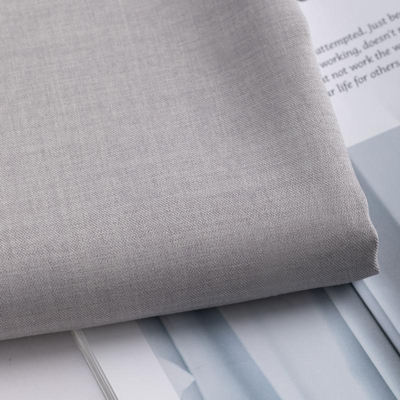 Polyester Anzugstoff Leichte Zweifarbigkeit Knitterarm Pro Meter für Herren/'s JK Hemd Uniform DIY Damen/'s Stoff Nähen Weiß