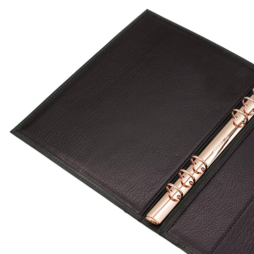 Lugard Square Bag Precious A5 15mm x Genuine Leather System Binder [Khaki Black]