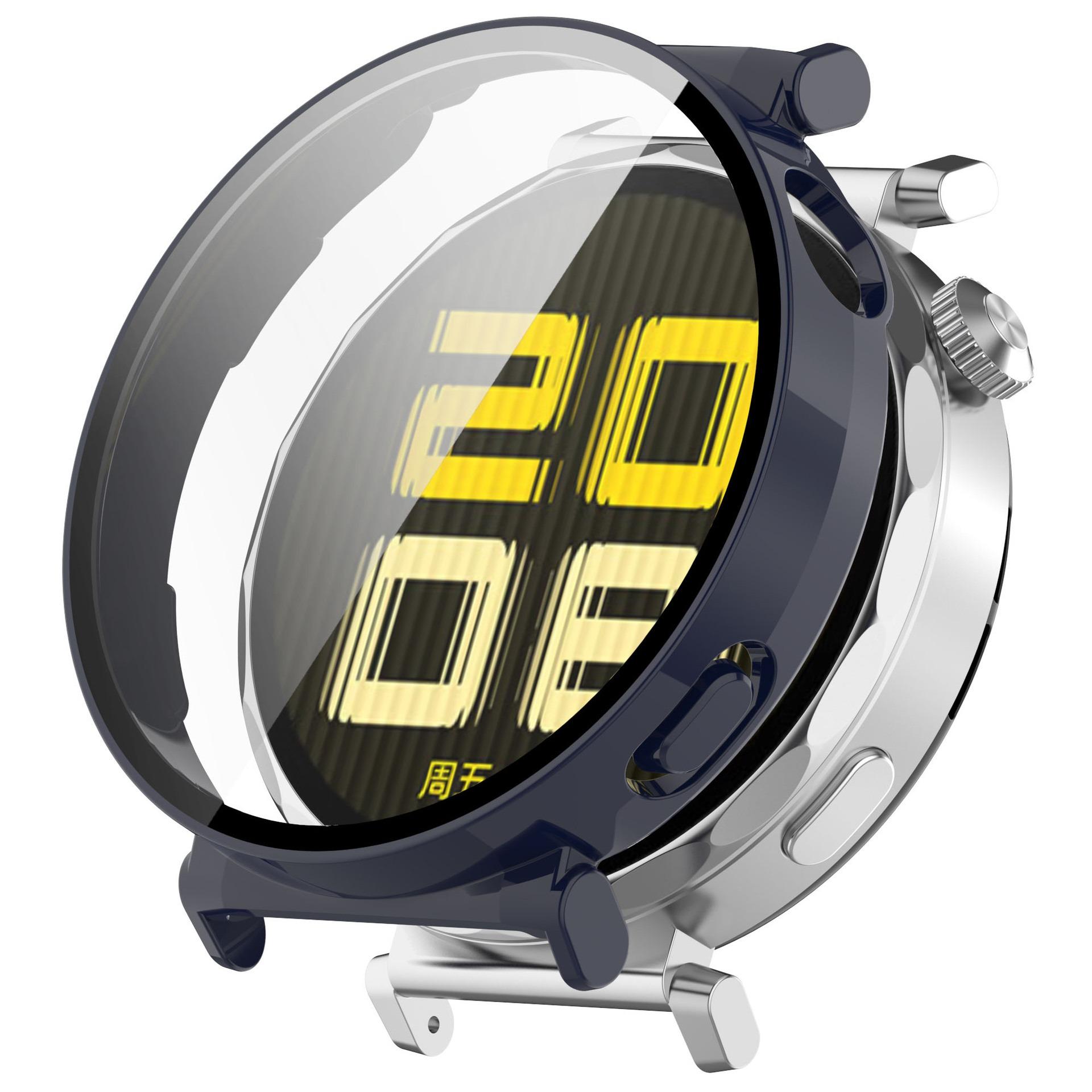 

Tempered glass case For Huawei Watch GT 5 Full Cover Screen Protector Bumper for Watch GT5 smart watches accessories 41MM 46MM For Watch GT5 46MM синій колір