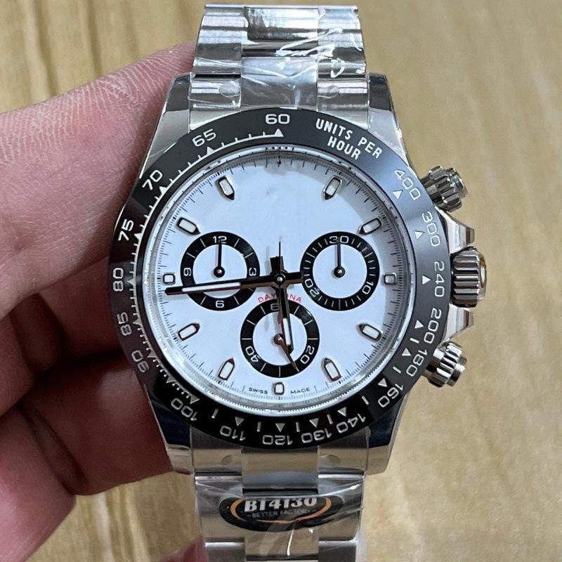 Relógio Mecânico Multifuncional Masculino Laojia Daytona, Design de Três Olhos e Seis Ponteiros