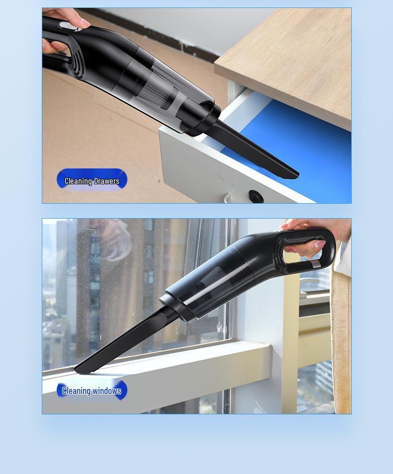 High Suction Handheld Car Vacuum Cleaner - Dual-Use, Water Absorption, Super Strong Suction for Home and Car