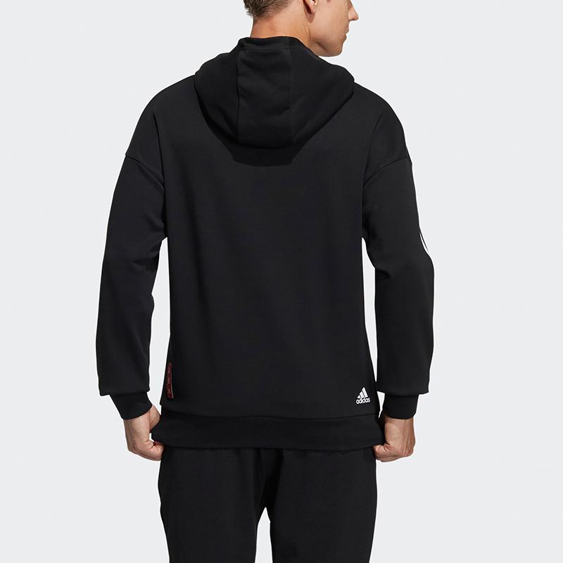 Adidas CNY Series Gfx Hs Logo Print Hoodie Men Tops Black GP1839