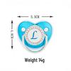 Blue Baby Diamond Pacifier - 26 Letter Teething Soother