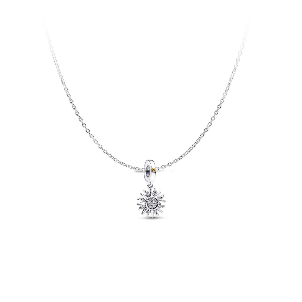 Pandora Heart Pendant Necklace With Cubic Zirconia Unisex Necklace Silver 398688C01-50