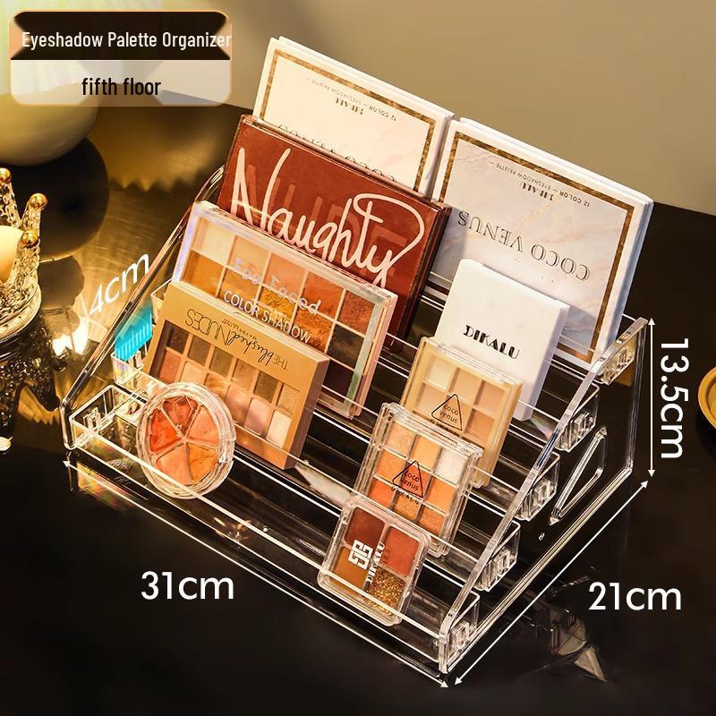 Kosmetik-Organizer mit großer Kapazität, mehreren Schichten und Fächern - Transparentes Acryl zur Aufbewahrung von Foundation, Rouge, Lidschatten und Puder