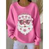 Christmas 3D Print Pullover Hoodie Womens Streetwear Loose Fit
