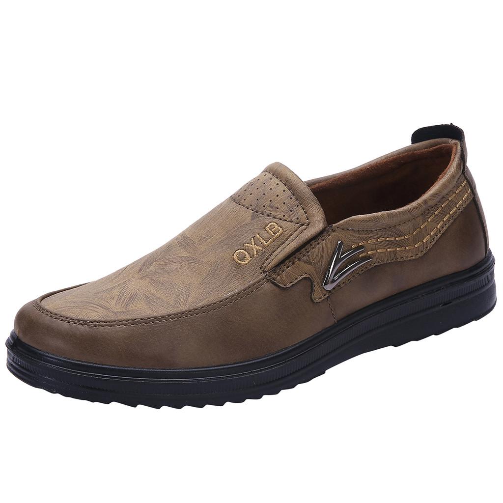 

(SU)Мужская дышащая нескользящая деловая повседневная обувь на толстом каблуке