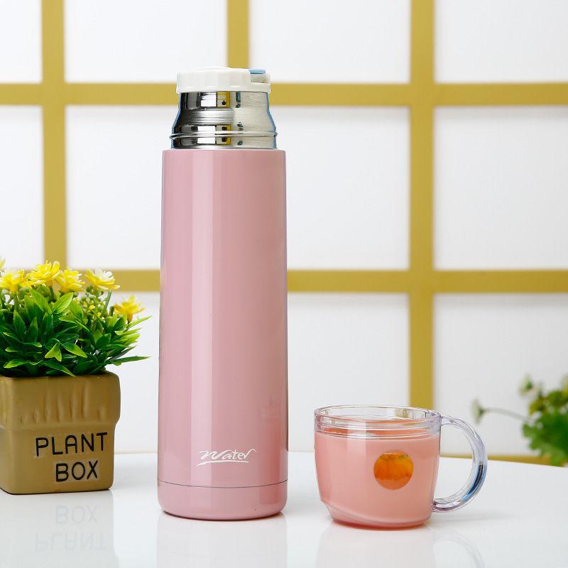 Thermos Cup 500ml/600ml Vacuum Flasks Portable Stainless Steel Thermos Cup Water Bottle Travel Tea Mug Office Thermos Cup
